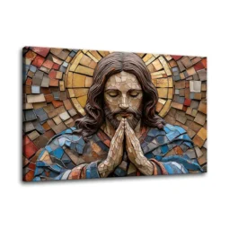 COMPRÁ 1 LLEVÁ 2 — Mosaico Jesús Cristo en Oración 180x100cm — Arte Sacro Premium
