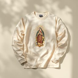COMPRÁ 1 LLEVÁ 3 — Remera Nuestra Señora de Luján "Rogá Por Nosotros" Manga Larga